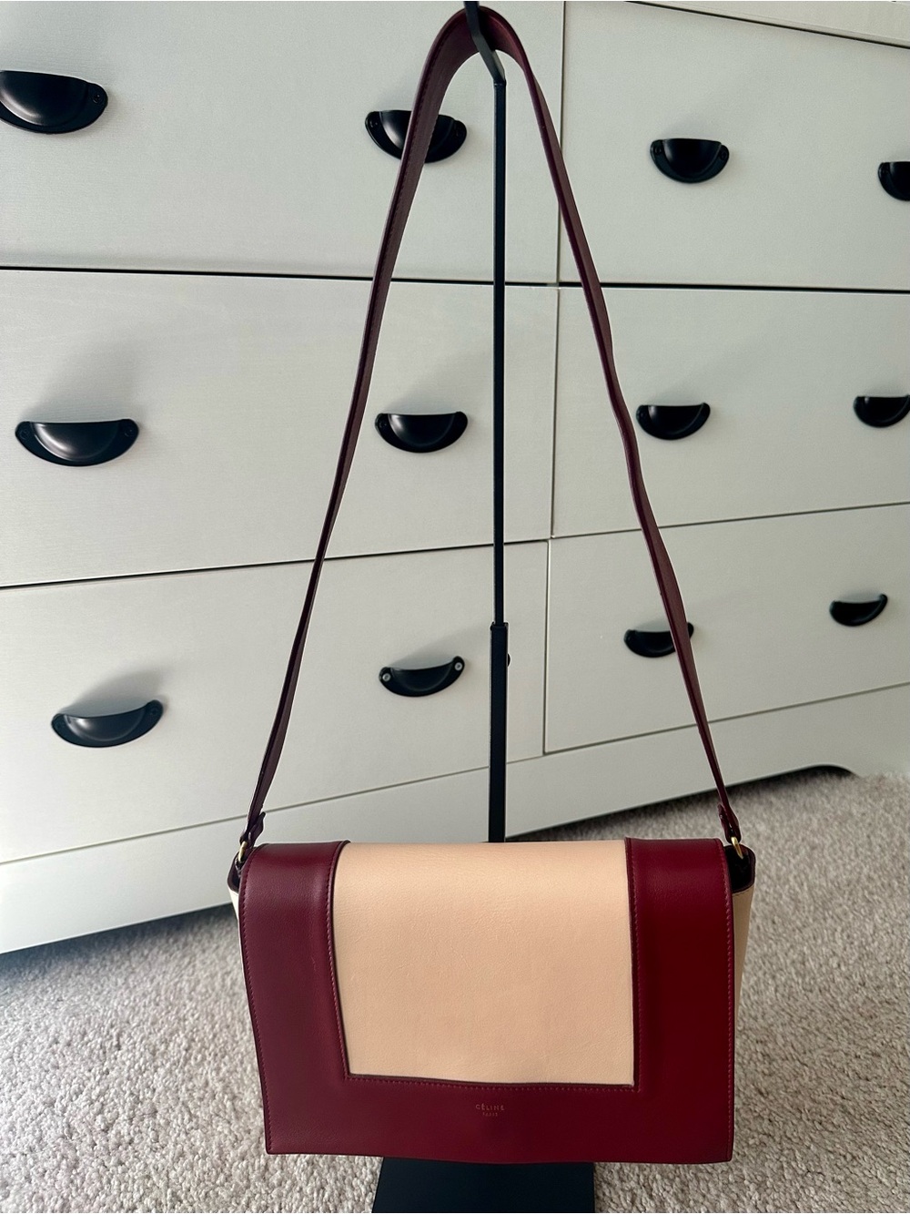 Celine Frame Medium Bicolor Shoulder Bag